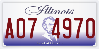 IL license plate A074970
