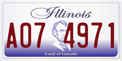 IL license plate A074971
