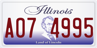 IL license plate A074995