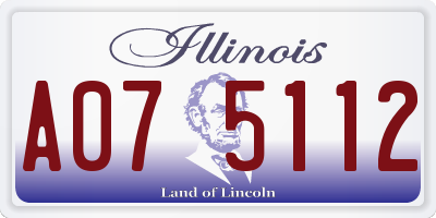 IL license plate A075112