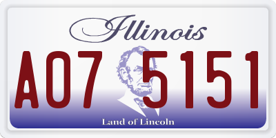 IL license plate A075151
