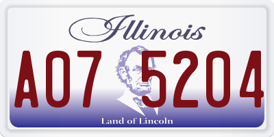 IL license plate A075204