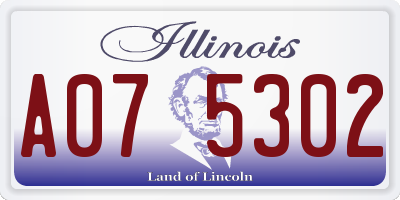 IL license plate A075302