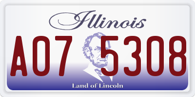 IL license plate A075308