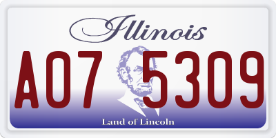 IL license plate A075309