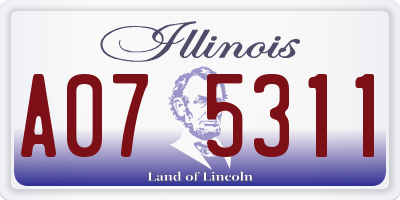 IL license plate A075311
