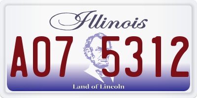 IL license plate A075312