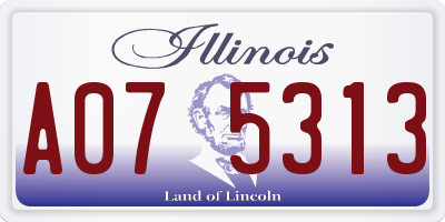 IL license plate A075313