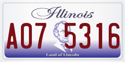 IL license plate A075316