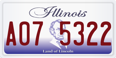 IL license plate A075322