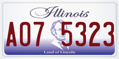 IL license plate A075323