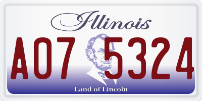 IL license plate A075324