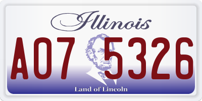 IL license plate A075326