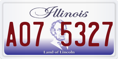 IL license plate A075327