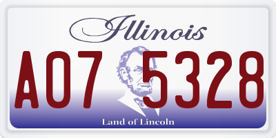 IL license plate A075328