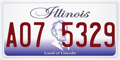 IL license plate A075329