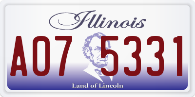 IL license plate A075331