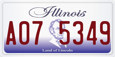 IL license plate A075349