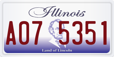 IL license plate A075351