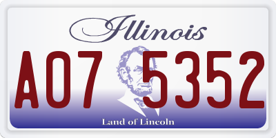 IL license plate A075352
