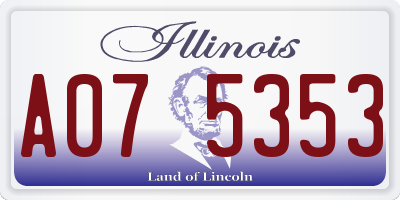IL license plate A075353
