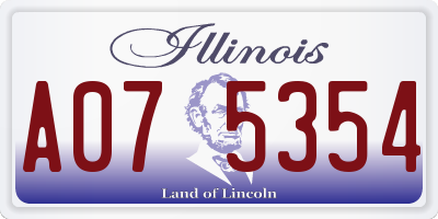 IL license plate A075354