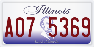 IL license plate A075369