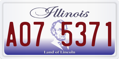 IL license plate A075371