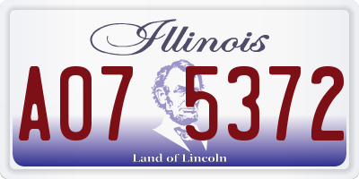 IL license plate A075372