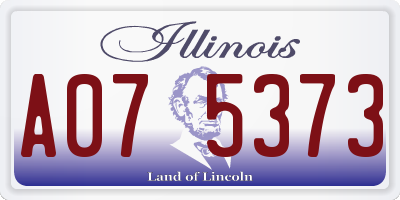 IL license plate A075373