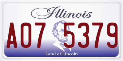IL license plate A075379