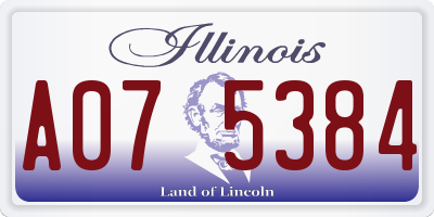 IL license plate A075384