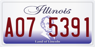 IL license plate A075391