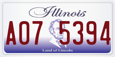 IL license plate A075394