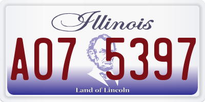 IL license plate A075397
