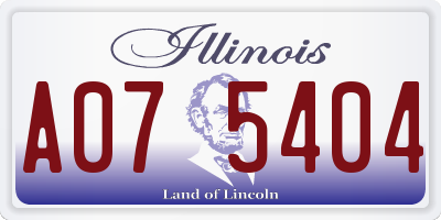 IL license plate A075404