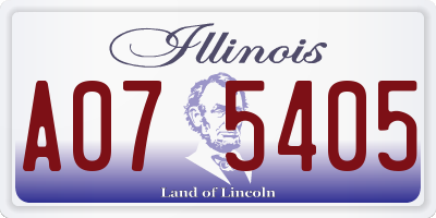 IL license plate A075405