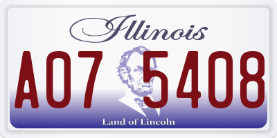 IL license plate A075408