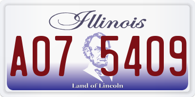 IL license plate A075409
