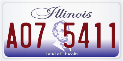 IL license plate A075411