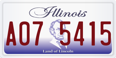 IL license plate A075415