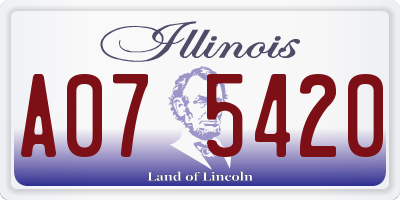 IL license plate A075420