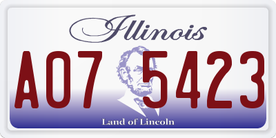 IL license plate A075423