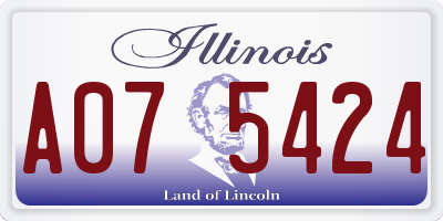 IL license plate A075424