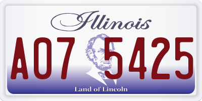 IL license plate A075425
