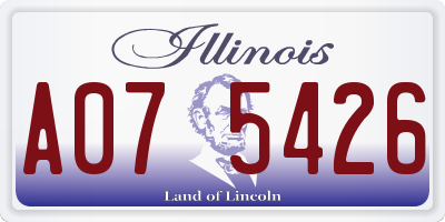 IL license plate A075426
