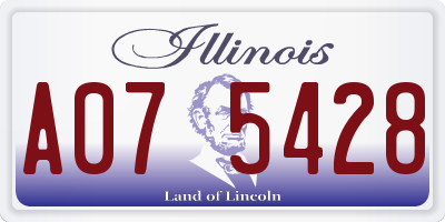 IL license plate A075428