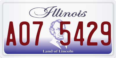 IL license plate A075429