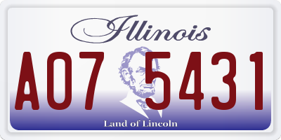 IL license plate A075431