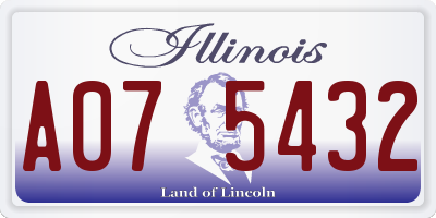 IL license plate A075432